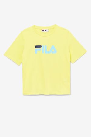 FILA Miss Eagle Tee T-Shirts Light Green / Blue / Navy,Womens Clothing | CA.TKXVNM963